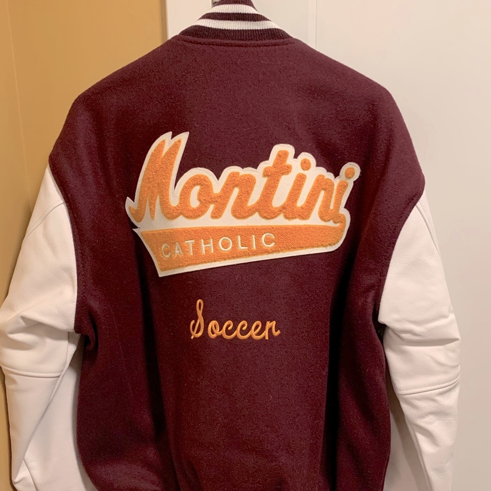 Varsity Jacket leather sleeves